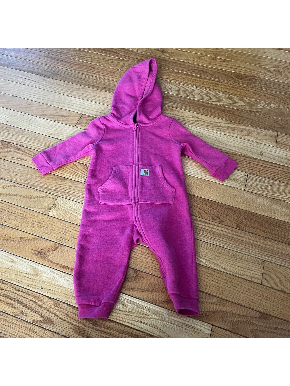 Carhartt Baby Hooded One-Piece Romper 6M Pink